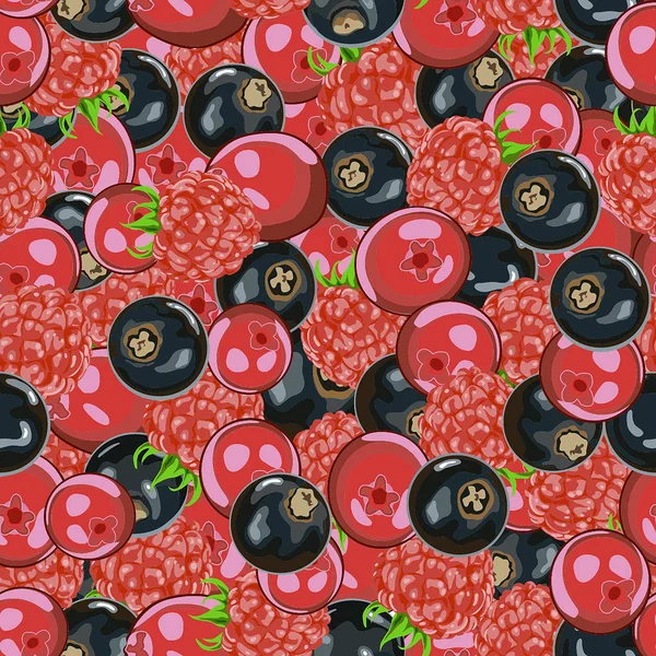 Seamless pattern with berries — Stock Vector