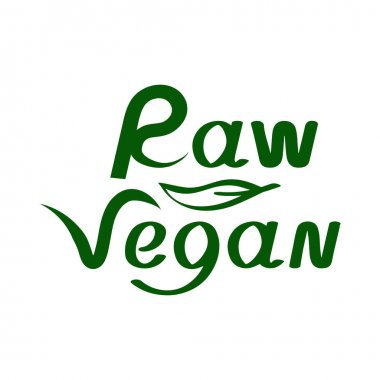 Çiğ Vegan el hat yazı yaprak ile yazılı
