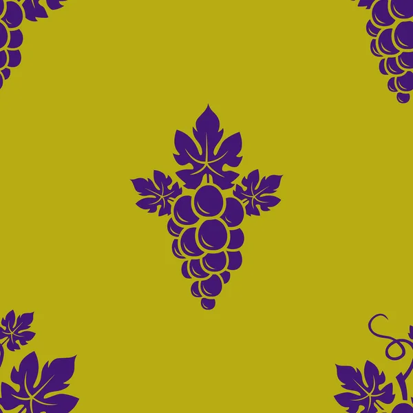 Grape gren sömlösa mönster — Stock vektor