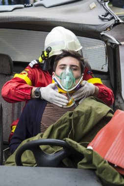 İtfaiyeci yardım kurban