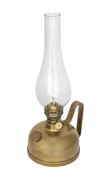 Vintage copper oil lamp with a glass bulb Royalty Free Stock Images