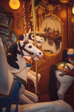 1896 'da Navona Meydanı, Ro' da inşa edilen Antik Alman Atlı Süvari Atı.