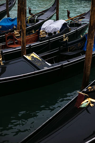 Blick Auf Gondeln Venedig Italien — Stockfoto