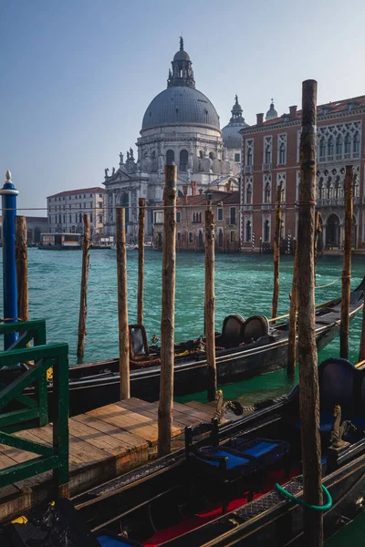 Blick Auf Gondeln Venedig Italien — Stockfoto