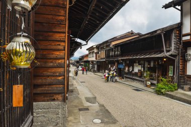 Japonya 'daki eski Narai kasabası.