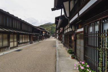 Japonya 'daki eski Narai kasabası.