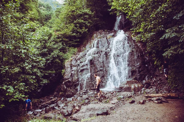 Gyönyörű Hegy Georgia Svaneti — Stock Fotó