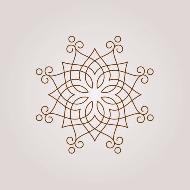 vektör yuvarlak astar mandala