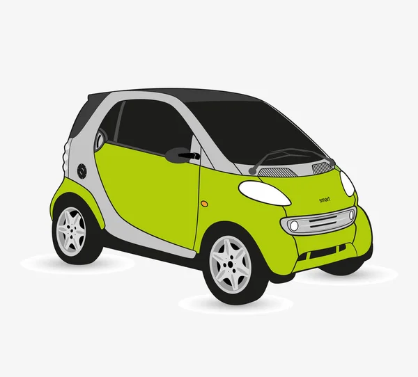 Groene Auto Vector Illustratie — Stockvector