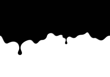 Kusursuz vektör siyah renk fışkırtır ve damlar.