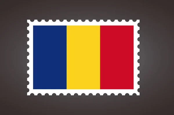 Timbre Vectoriel Drapeau Drapeau Roumanie — Image vectorielle