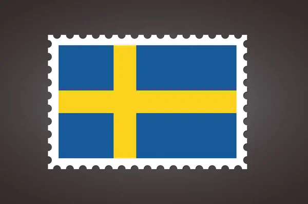 Stämpelflagga För Vektorer Sveriges Flagga — Stock vektor