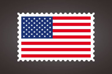 ABD 'nin vektör damgalı bayrağı. Amerika, ABD, ABD, bayrak.
