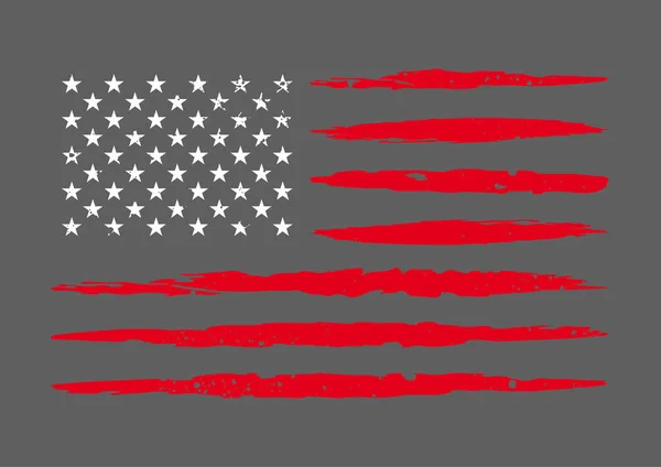 Vecteur Drapeau Sale Des États Unis Grunge Drapeau Américain — Image vectorielle