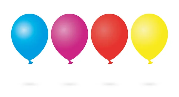 Heißluftballon Blaue Aufkleber Zeilenvektorabbildung Isoliert Auf Weißem Hintergrund — Stockvektor