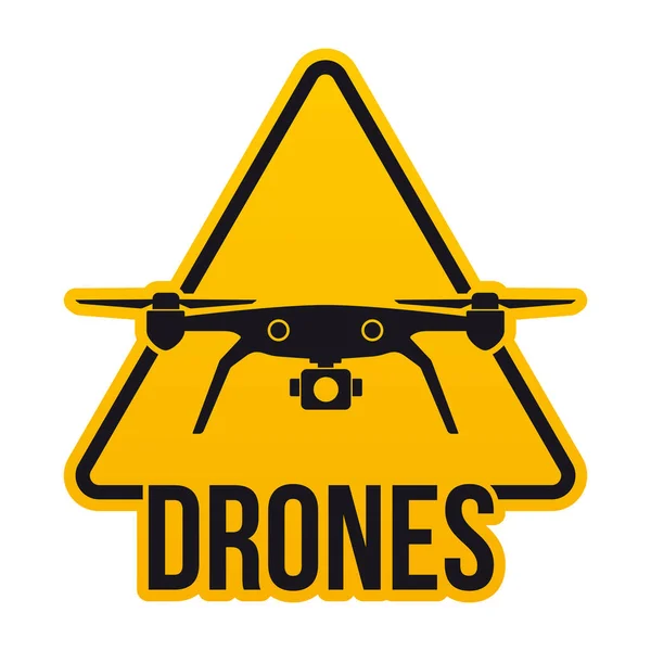 Panneau Vectoriel Cercle Rouge Vols Avec Zones Interdites Drones Isolé — Image vectorielle