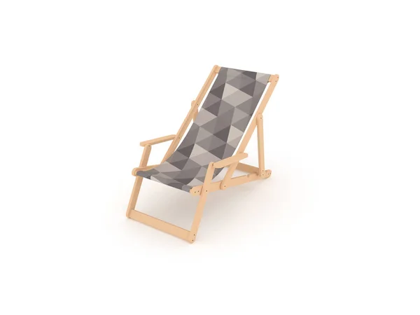 三维日光浴折叠椅 布面有海军图案 — 图库照片