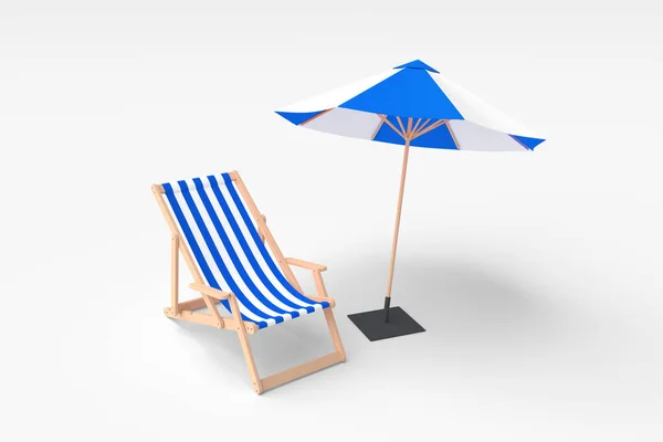 3D sun beach umbrella and folding chair with cloth cover with naval pattern