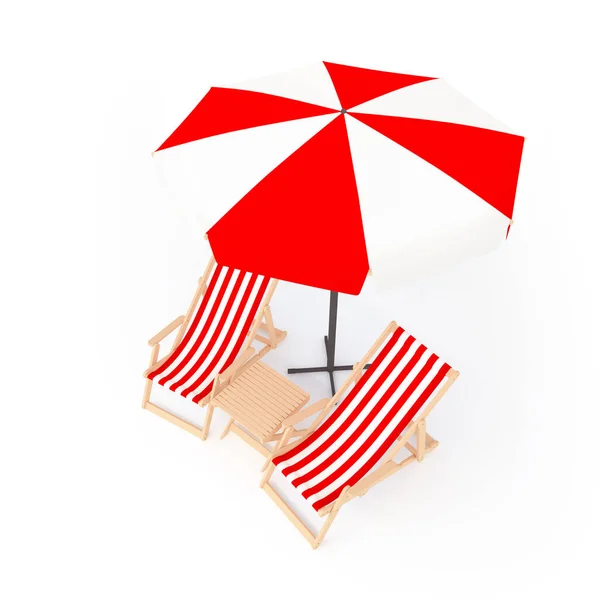 Słoneczny Parasol Plażowy Dwoma Składanymi Krzesłami Okładką Tkaniny Morskim Wzorem — Zdjęcie stockowe