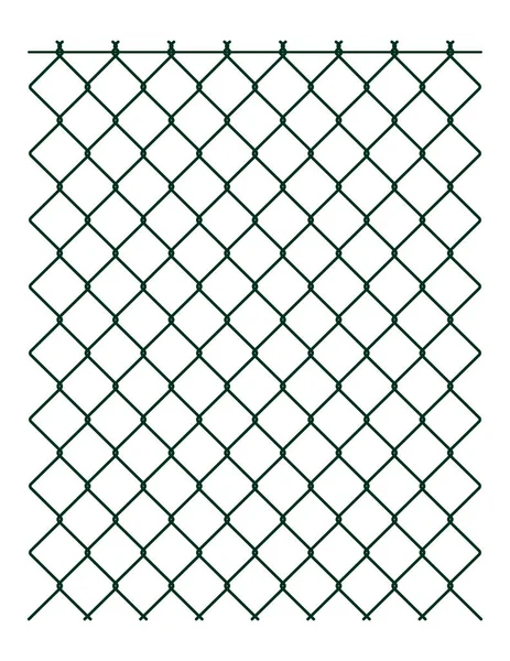 Vector Dark Green Fence White Background — Stock Vector