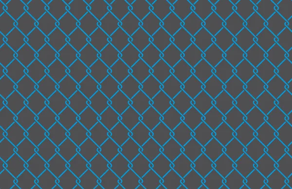Vektornahtloser Blauer Zaun Auf Dunklem Hintergrund — Stockvektor