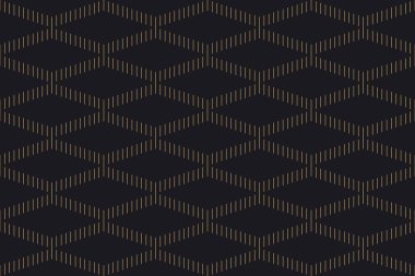 Siyah arkaplan üzerinde hatsız geometrik yapı.