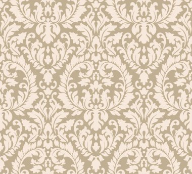 Klasik damaskesiz desen elementi. Krem rengi. Duvar kağıtları, arkaplanlar ve sayfa doldurma için zarif lüks dokusu. 