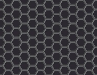 Altıgen ile kusursuz bir çizgi deseni. Gri arkaplan.