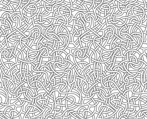 Labyrinthe Vectoriel Ligne Texture Sans Couture Fond Blanc — Image vectorielle