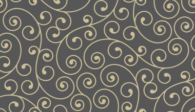 Elementlerle klasik, dikişsiz desen. Duvar kağıtları, arkaplanlar ve sayfa doldurma için zarif lüks dokusu. 