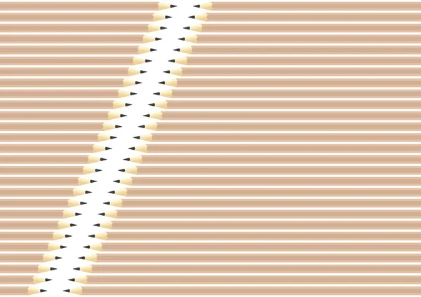 矢量结构铅笔 因白人背景而被隔离 — 图库矢量图片