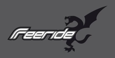Ejderha başlı Vektör Freeride logosu.