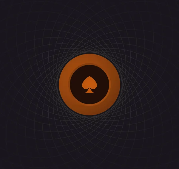 Fond Noir Avec Une Ligne Texture Logo Plastique Orange Milieu — Image vectorielle