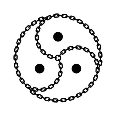 Zincirden vektör siyah logo / sembol BDSM