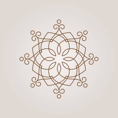 Vektör yuvarlak çizgisi egzotik mandala 