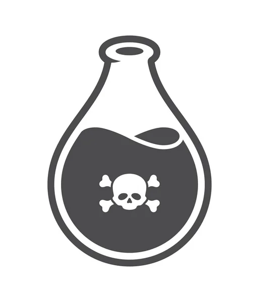 Vektor Glasvergiftungsflaschen Symbol Auf Weißem Hintergrund — Stockvektor