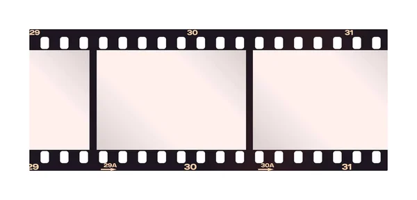 Vector Negative Film Strip Isolated White Background — Stock Vector