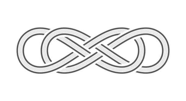 Symbol Für Vektor Unendlichkeit Isoliert Auf Weißem Hintergrund — Stockvektor