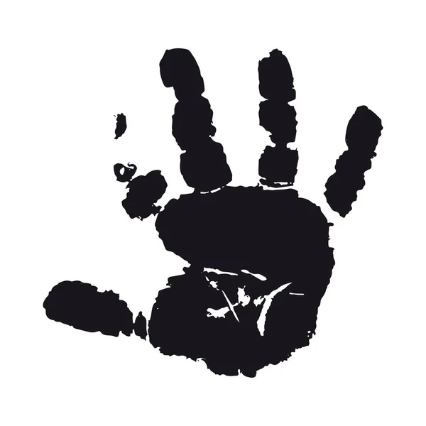 Вектор Ізольований Чорний Відбиток Пальця Дитини Ізольовані Білому Тлі — стоковий вектор