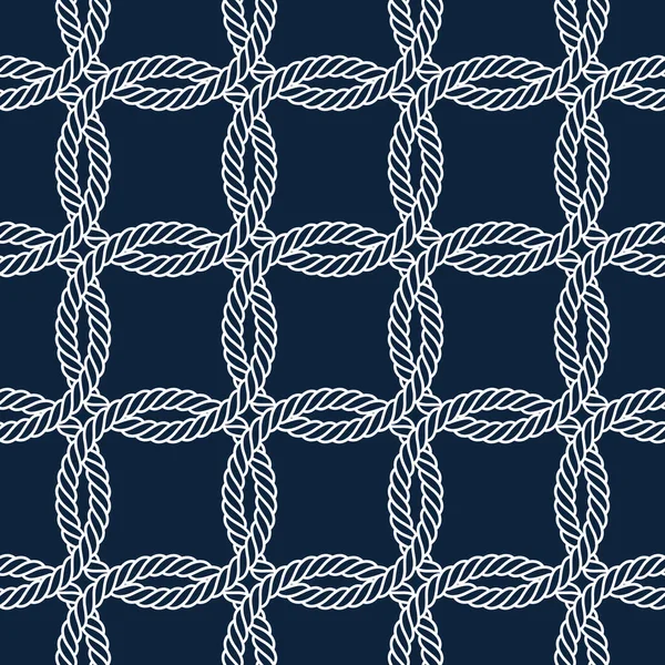 Διανυσματικά Σχοινιά Κυκλικό Δίχτυ Χωρίς Ραφή Μπλε Φόντο — Διανυσματικό Αρχείο