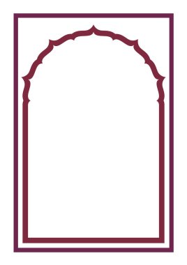 Beyaz arkaplanda Hint çerçevesi