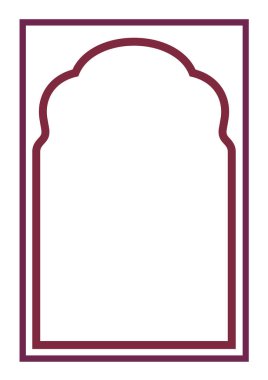 Beyaz arkaplanda Hint çerçevesi - Vektör