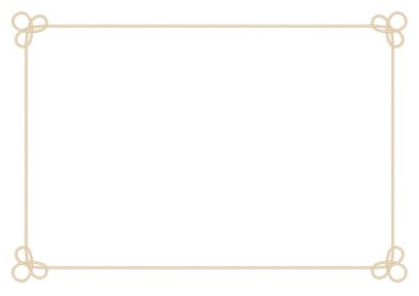 Beyaz arkaplan üzerinde birbirine dolanmış halatlardan yapılmış vektör dikdörtgen çerçeve