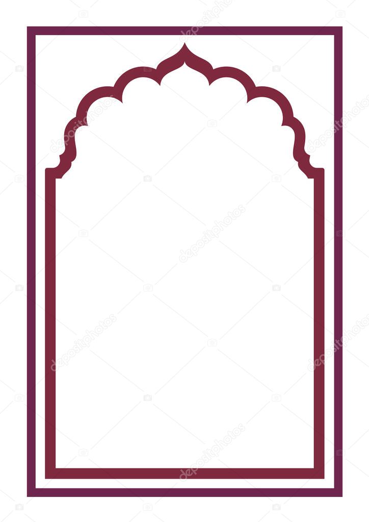 Indian frame on white background - Vector