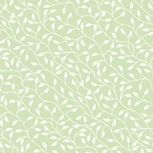 Vector green seamless texture of shrub with leaves. Green background.