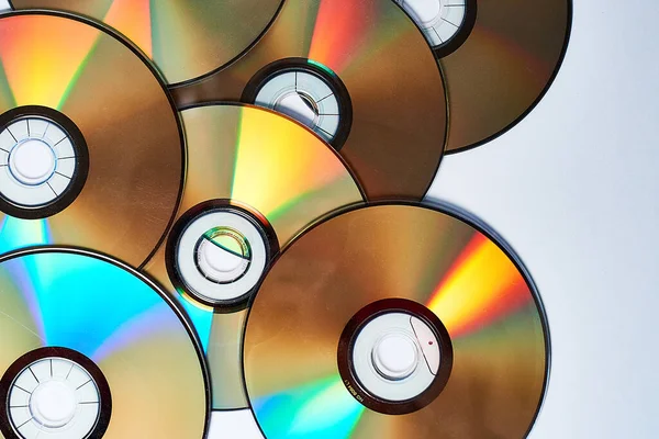 Cd 'ler lazer diskler yığını. Güzel arkaplan.