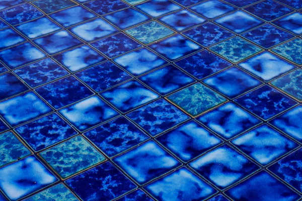 Fondo de mosaico de cerámica azul — Foto de Stock