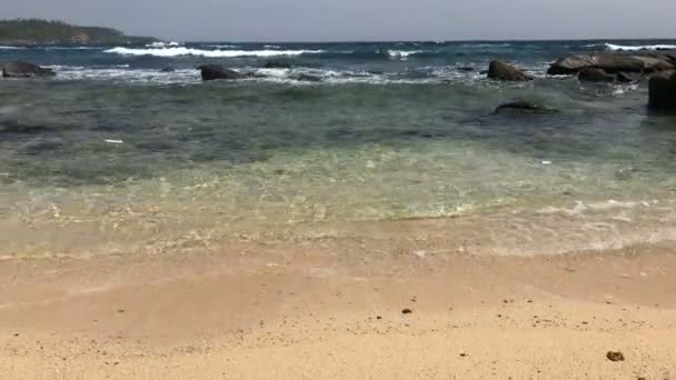 Ocean Waves Ilha Tropical Bela Manhã Praia Ondas Relaxantes Oceano — Vídeo de Stock