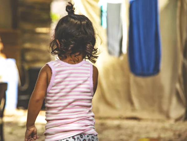 Niedliche Kleine Mexikanische Mädchen Kindheit Porträt Eines Jungen Mädchens Mexikanische — Stockfoto