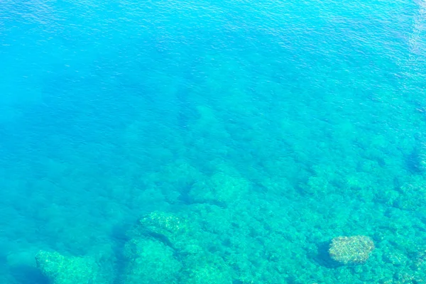 Fundo Feito Superfície Mar Água Azul Transparente Limpo Mediterrâneo Superfície — Fotografia de Stock